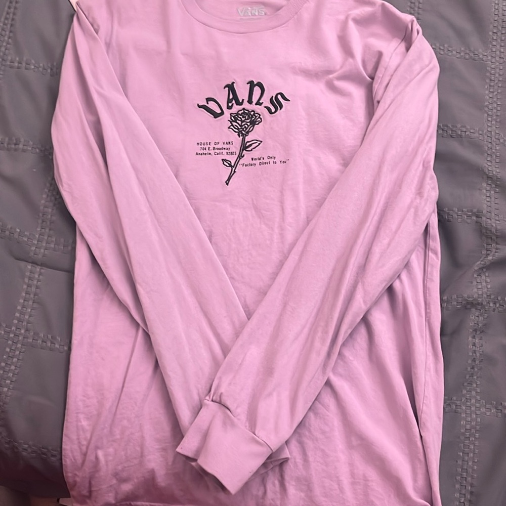 purple longsleeve vans shirt